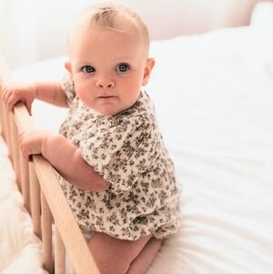 Blue Daisy Wares Peggy Romper in Oak Floral